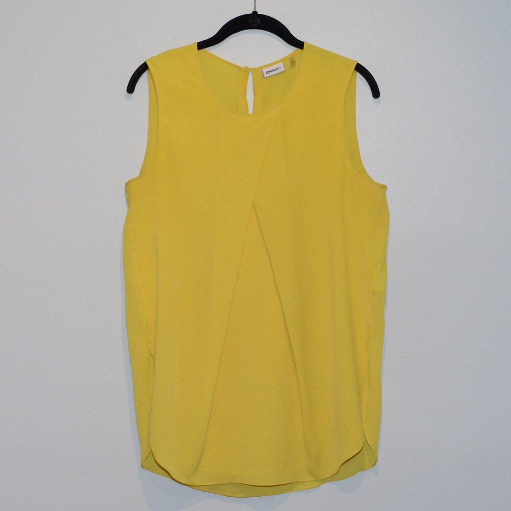 DKNYC Yellow Sleeveless Top M